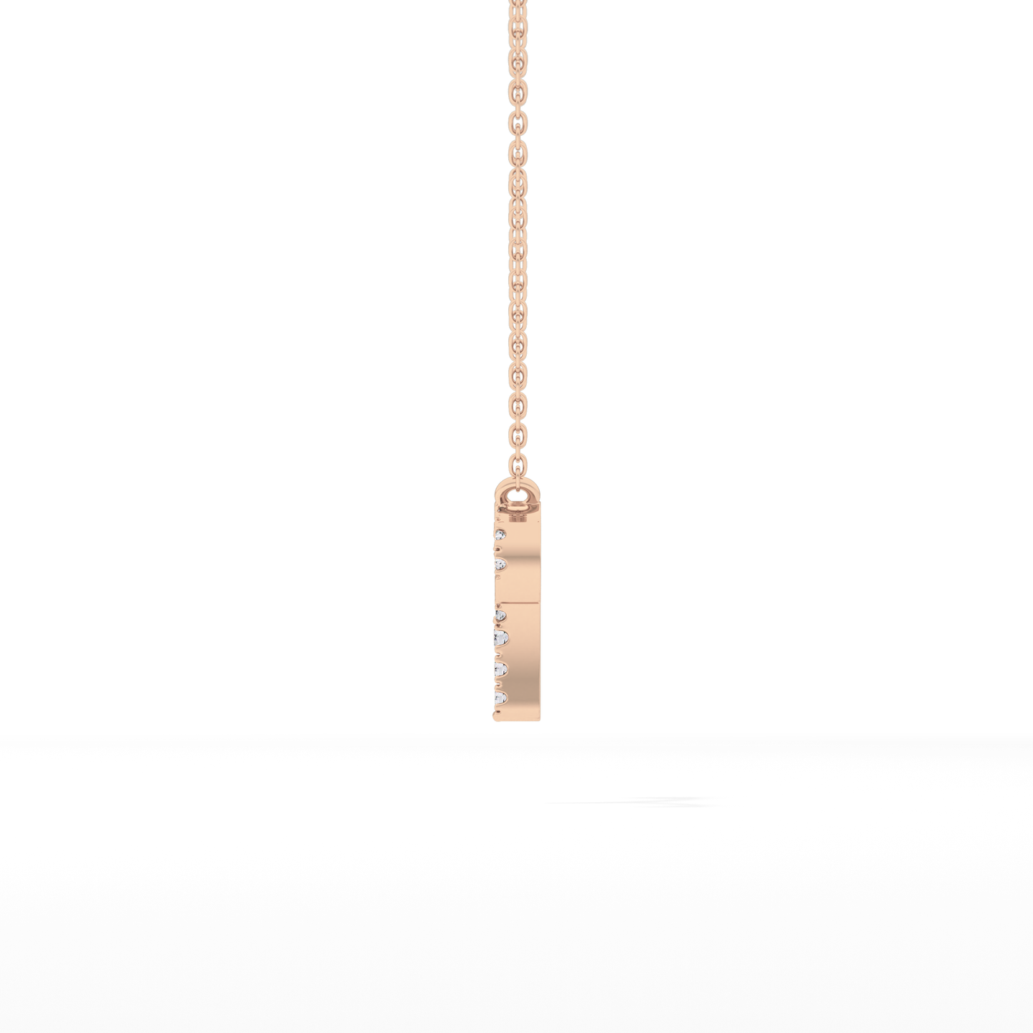0.098 TCW Round Lab Grown Diamond Aries Zodiac Sign Necklace
