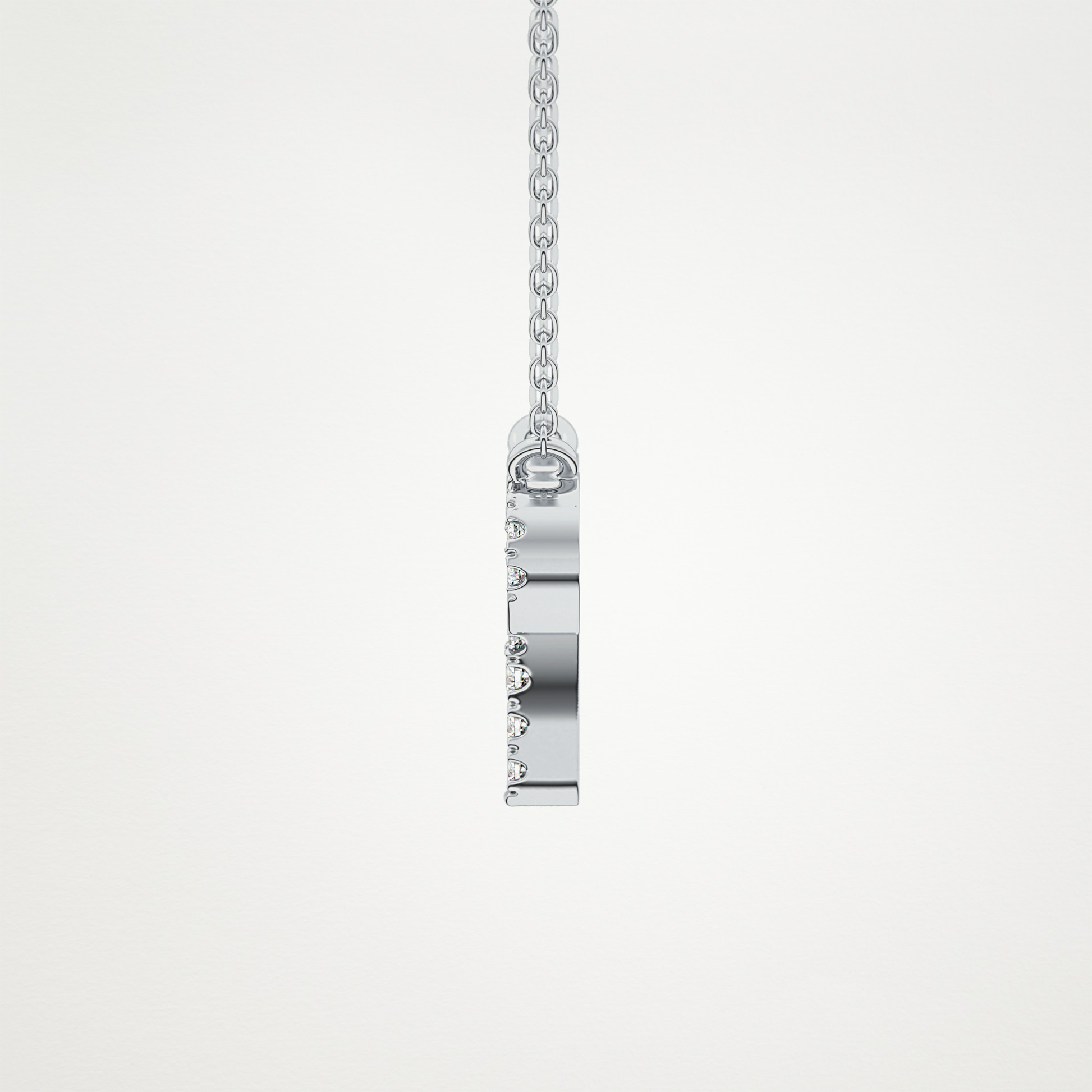 0.098 TCW Round Lab Grown Diamond Aries Zodiac Sign Necklace