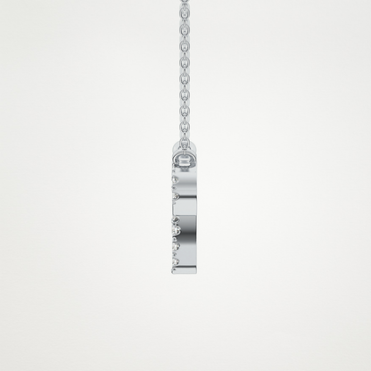 0.098 TCW Round Lab Grown Diamond Aries Zodiac Sign Necklace