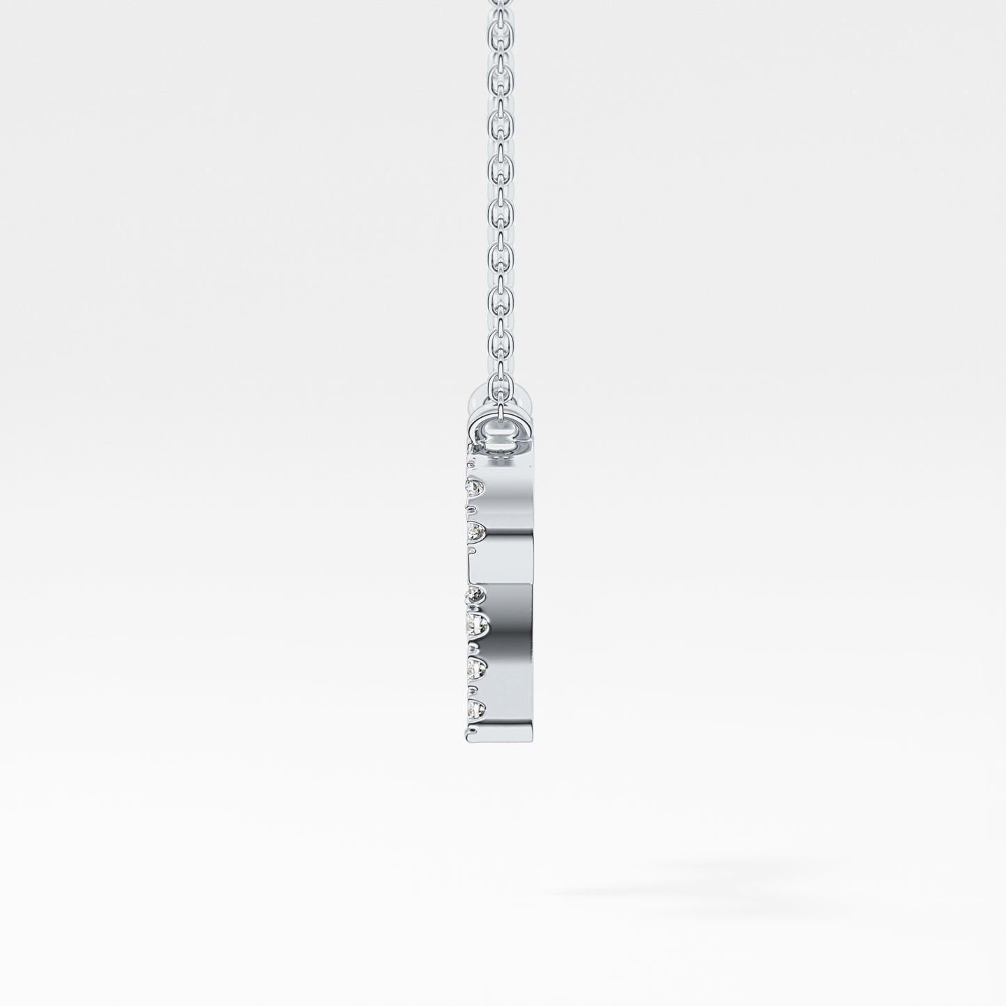 0.098 TCW Round Lab Grown Diamond Aries Zodiac Sign Necklace