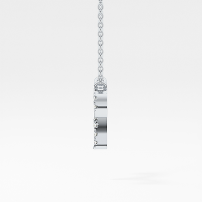 0.098 TCW Round Lab Grown Diamond Aries Zodiac Sign Necklace