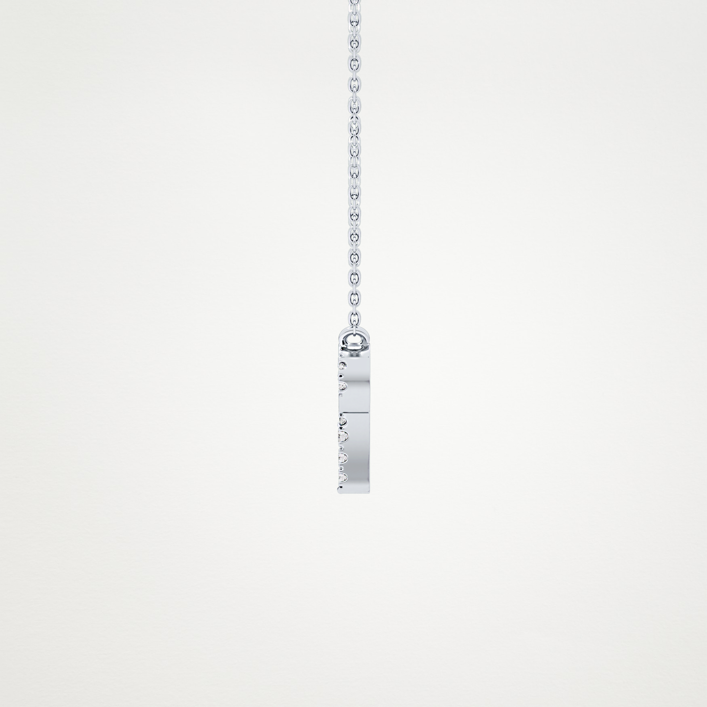 0.098 TCW Round Lab Grown Diamond Aries Zodiac Sign Necklace