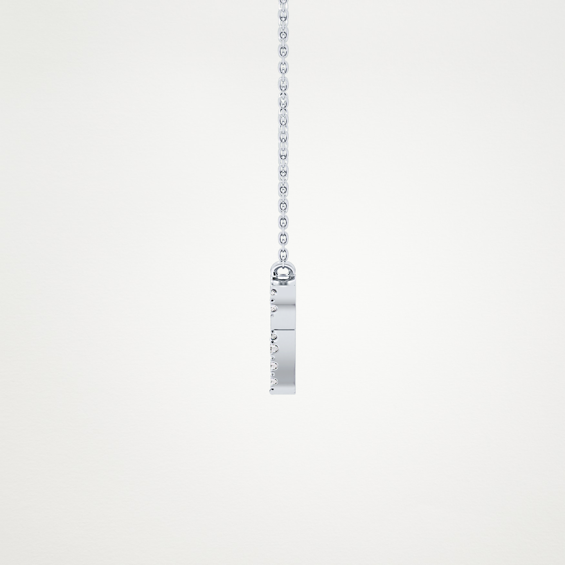 0.098 TCW Round Lab Grown Diamond Aries Zodiac Sign Necklace