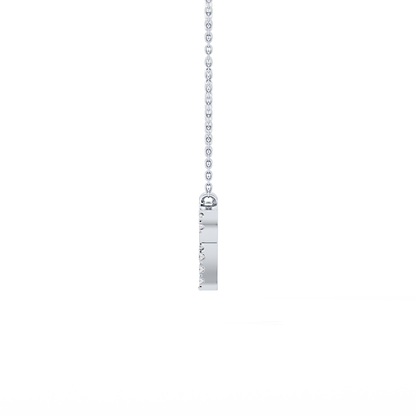 0.098 TCW Round Lab Grown Diamond Aries Zodiac Sign Necklace