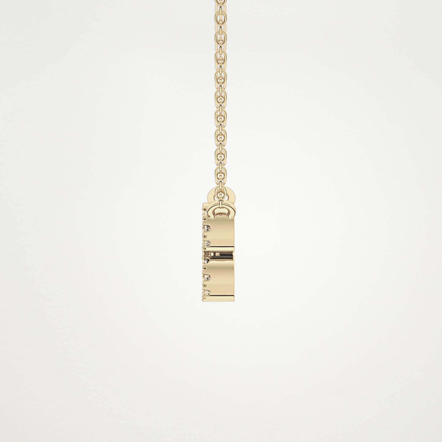 0.114 TCW Round Lab Grown Diamond Aquarius Zodiac Sign Necklace