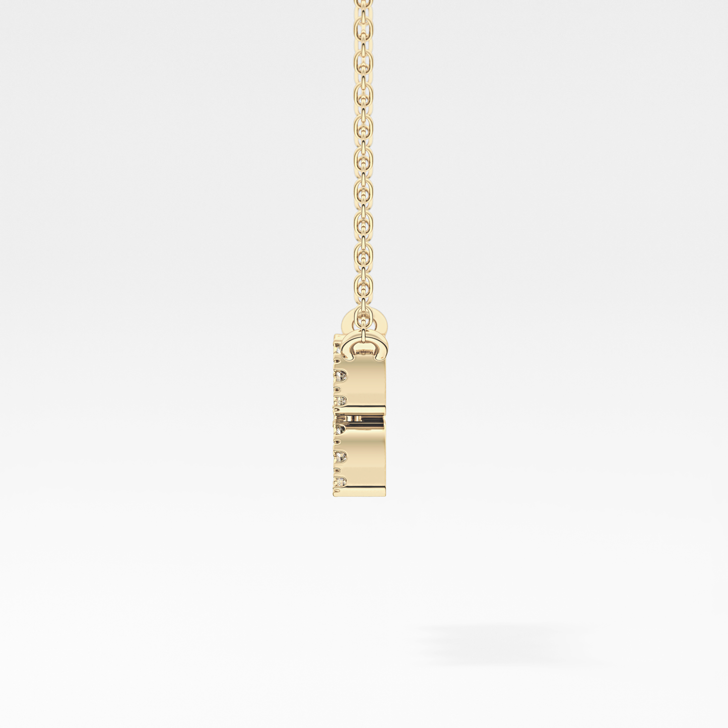 0.114 TCW Round Lab Grown Diamond Aquarius Zodiac Sign Necklace