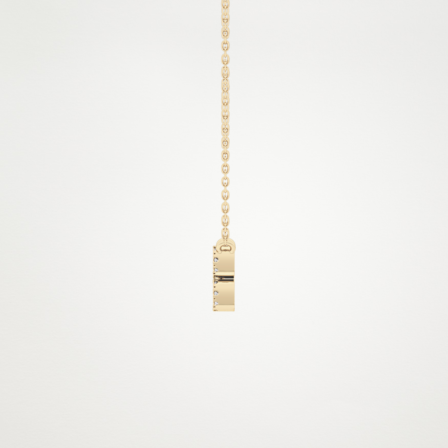 0.114 TCW Round Lab Grown Diamond Aquarius Zodiac Sign Necklace