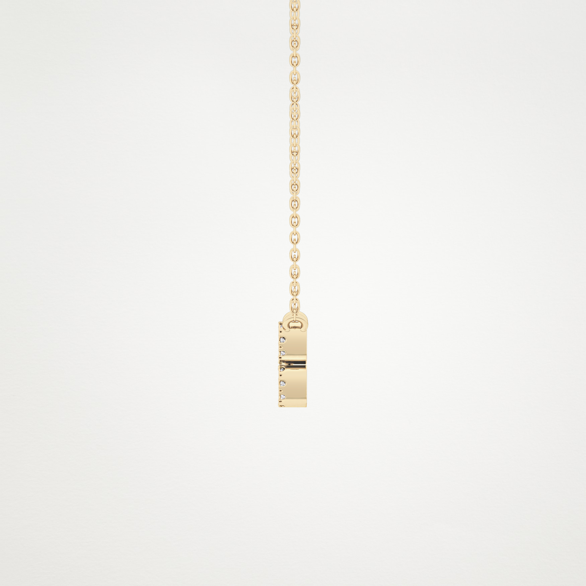 0.114 TCW Round Lab Grown Diamond Aquarius Zodiac Sign Necklace