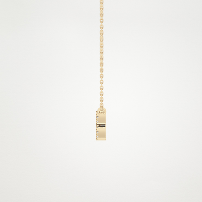 0.114 TCW Round Lab Grown Diamond Aquarius Zodiac Sign Necklace