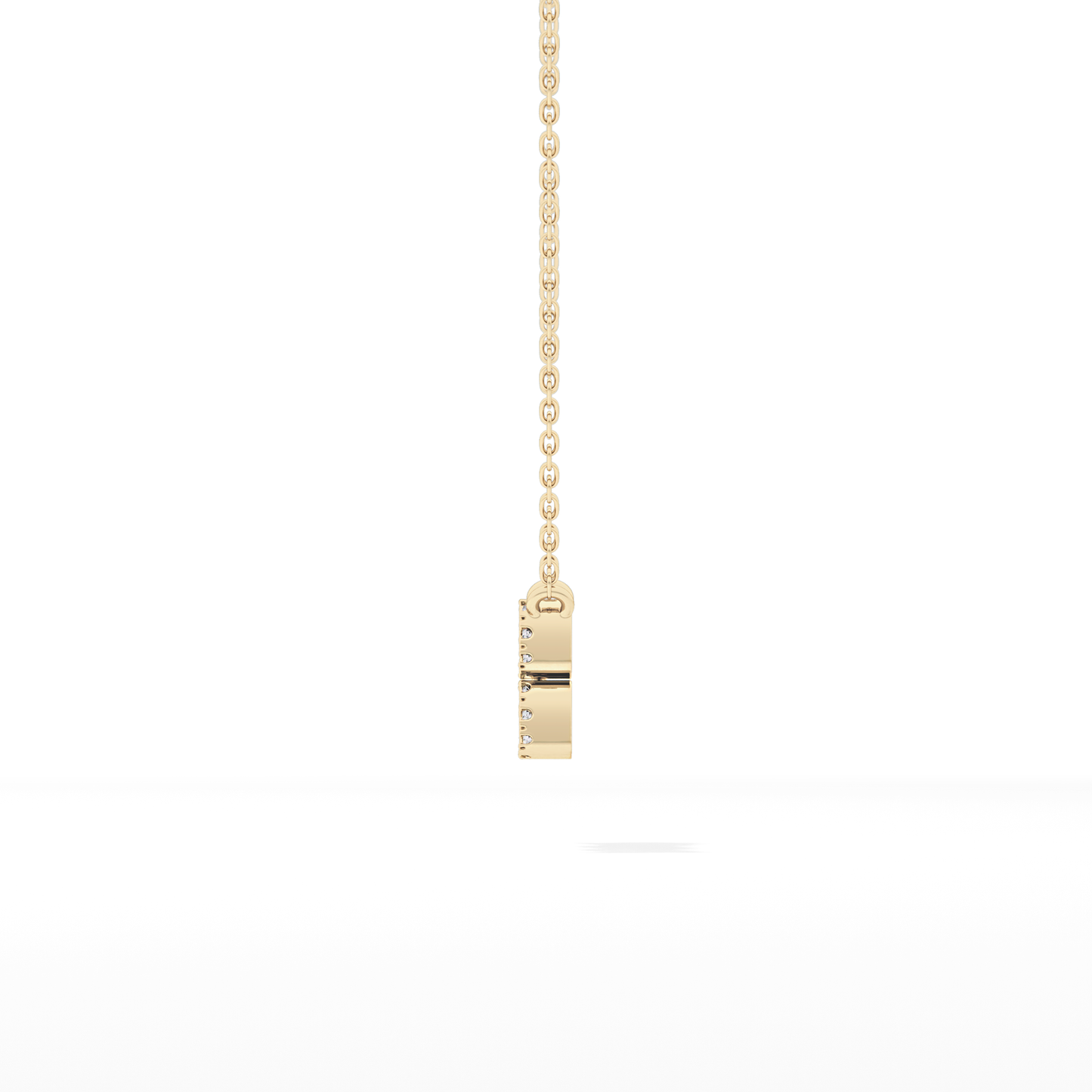 0.114 TCW Round Lab Grown Diamond Aquarius Zodiac Sign Necklace