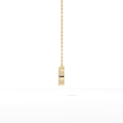 0.114 TCW Round Lab Grown Diamond Aquarius Zodiac Sign Necklace