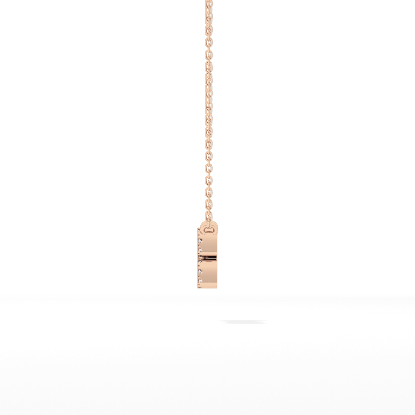 0.114 TCW Round Lab Grown Diamond Aquarius Zodiac Sign Necklace