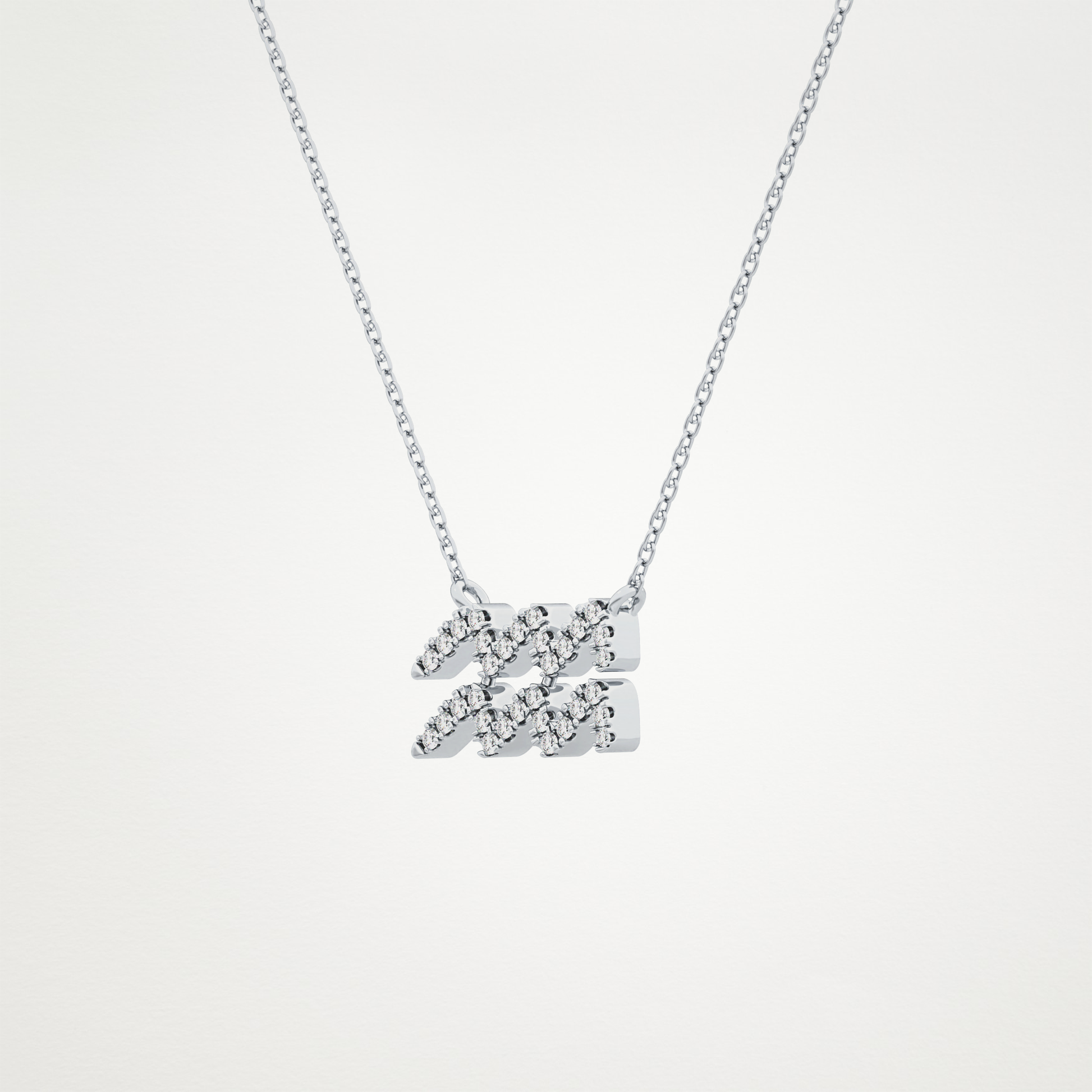 0.114 TCW Round Lab Grown Diamond Aquarius Zodiac Sign Necklace