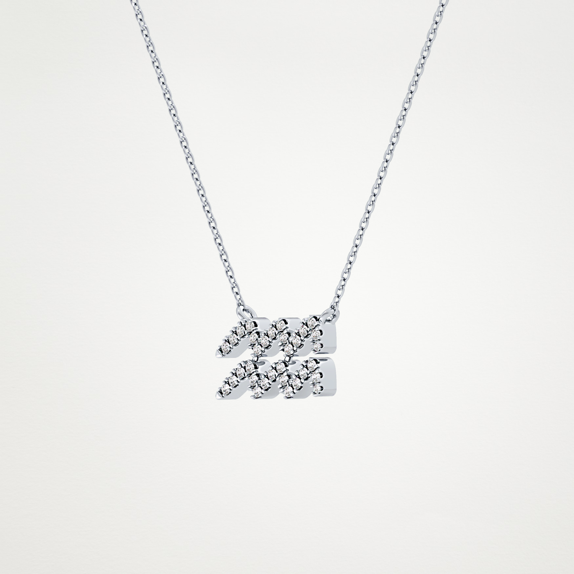 0.114 TCW Round Lab Grown Diamond Aquarius Zodiac Sign Necklace