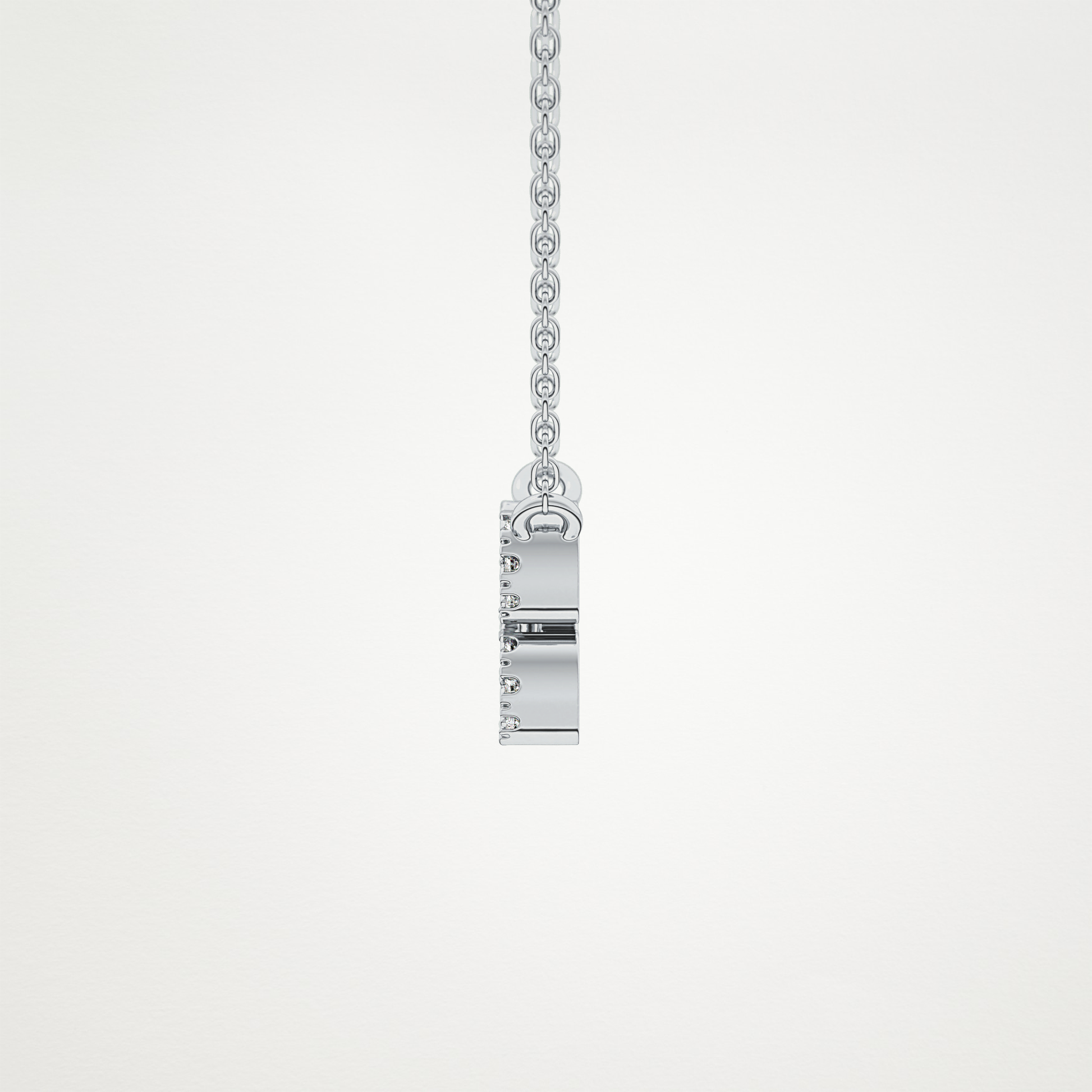 0.114 TCW Round Lab Grown Diamond Aquarius Zodiac Sign Necklace