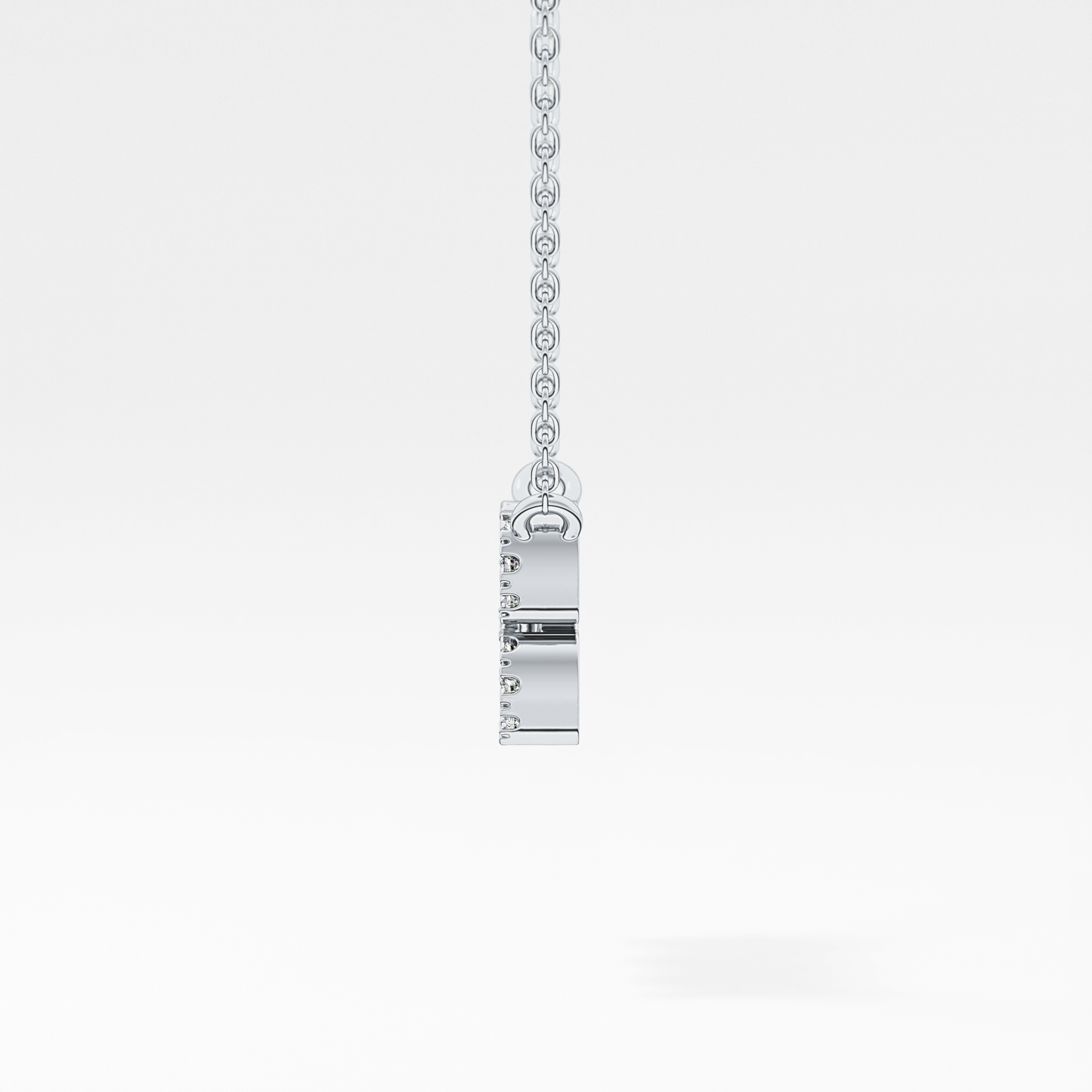 0.114 TCW Round Lab Grown Diamond Aquarius Zodiac Sign Necklace
