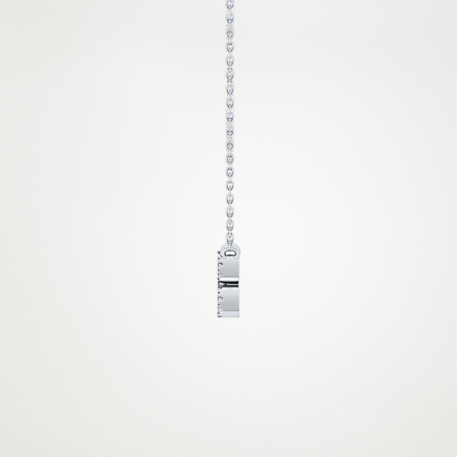0.114 TCW Round Lab Grown Diamond Aquarius Zodiac Sign Necklace
