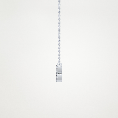 0.114 TCW Round Lab Grown Diamond Aquarius Zodiac Sign Necklace