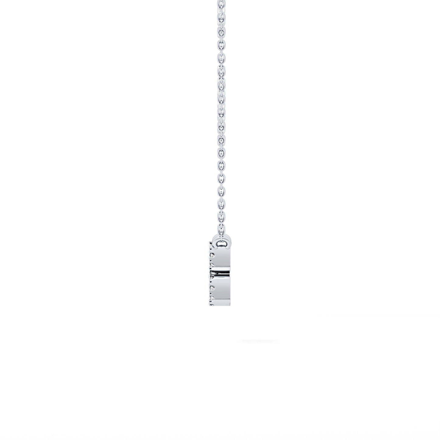 0.114 TCW Round Lab Grown Diamond Aquarius Zodiac Sign Necklace