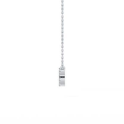 0.114 TCW Round Lab Grown Diamond Aquarius Zodiac Sign Necklace