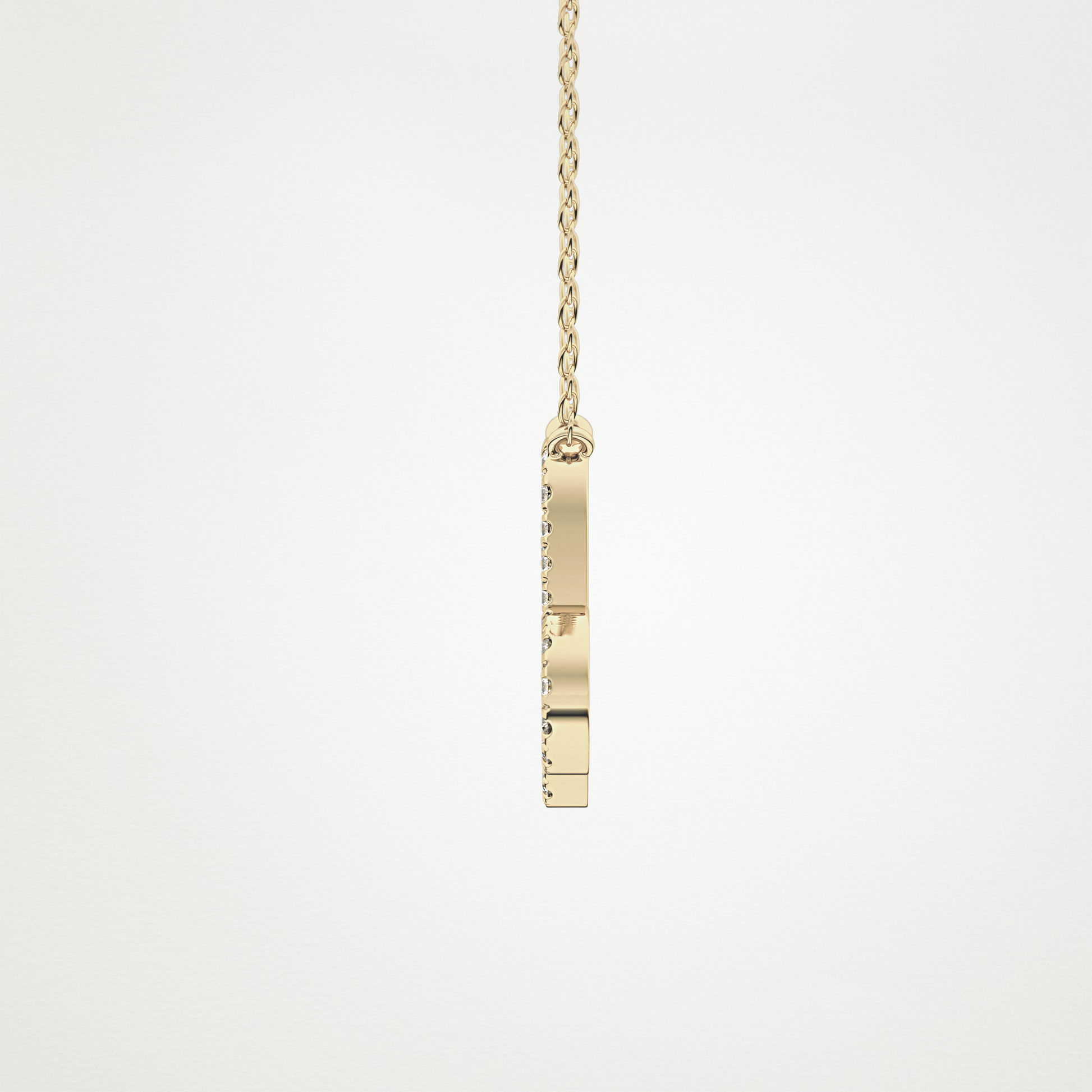 0.108 TCW Round Lab Grown Diamond Capricorn Zodiac Sign Necklace