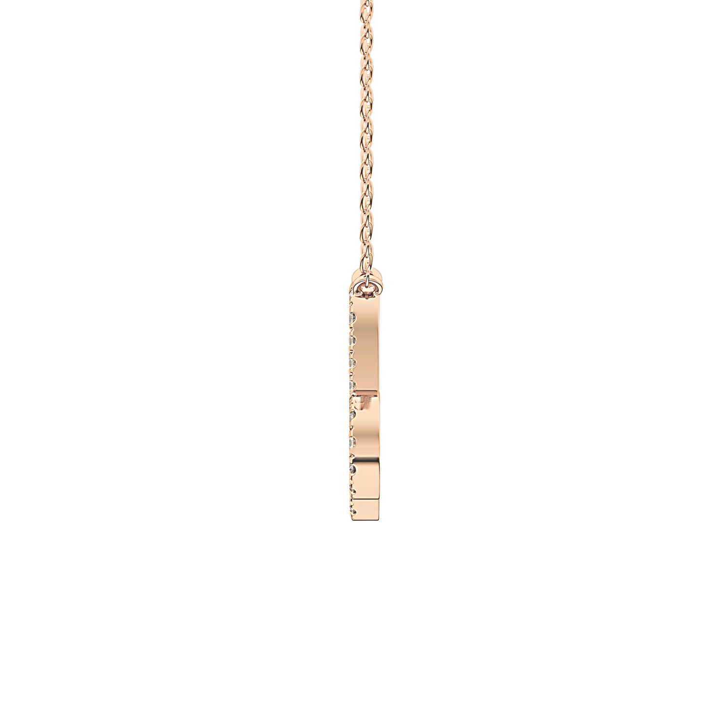 0.108 TCW Round Lab Grown Diamond Capricorn Zodiac Sign Necklace
