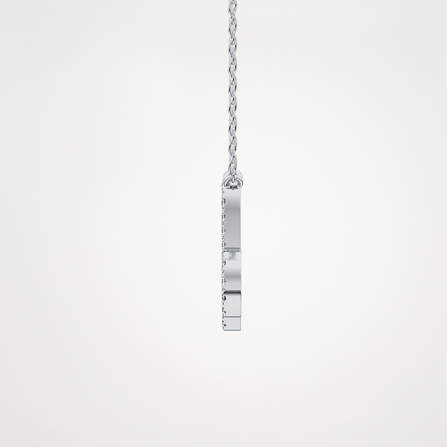 0.108 TCW Round Lab Grown Diamond Capricorn Zodiac Sign Necklace