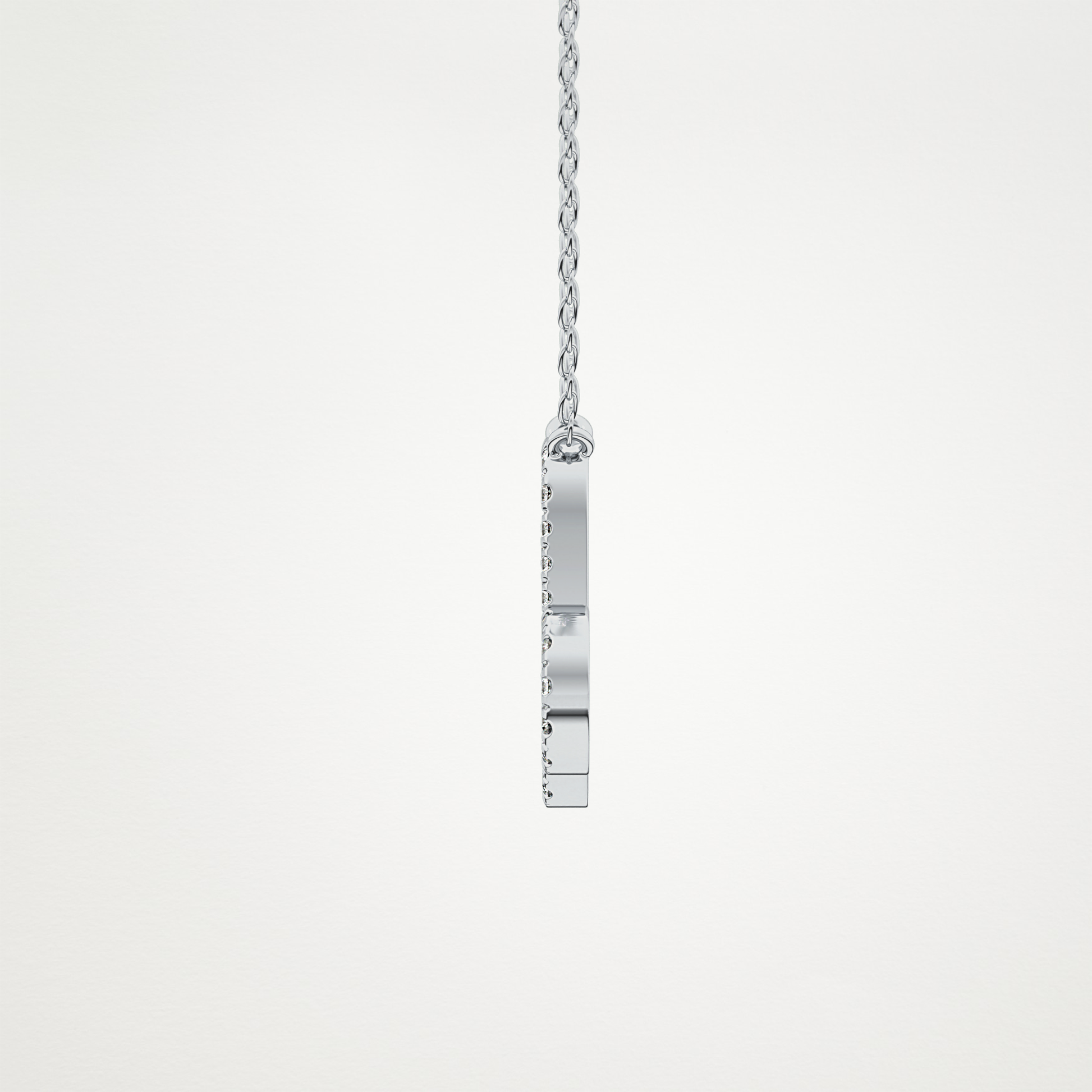 0.108 TCW Round Lab Grown Diamond Capricorn Zodiac Sign Necklace