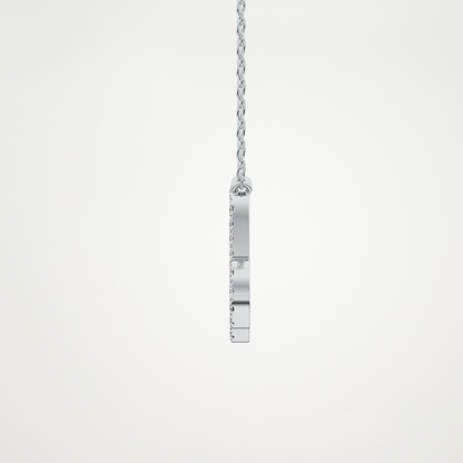 0.108 TCW Round Lab Grown Diamond Capricorn Zodiac Sign Necklace
