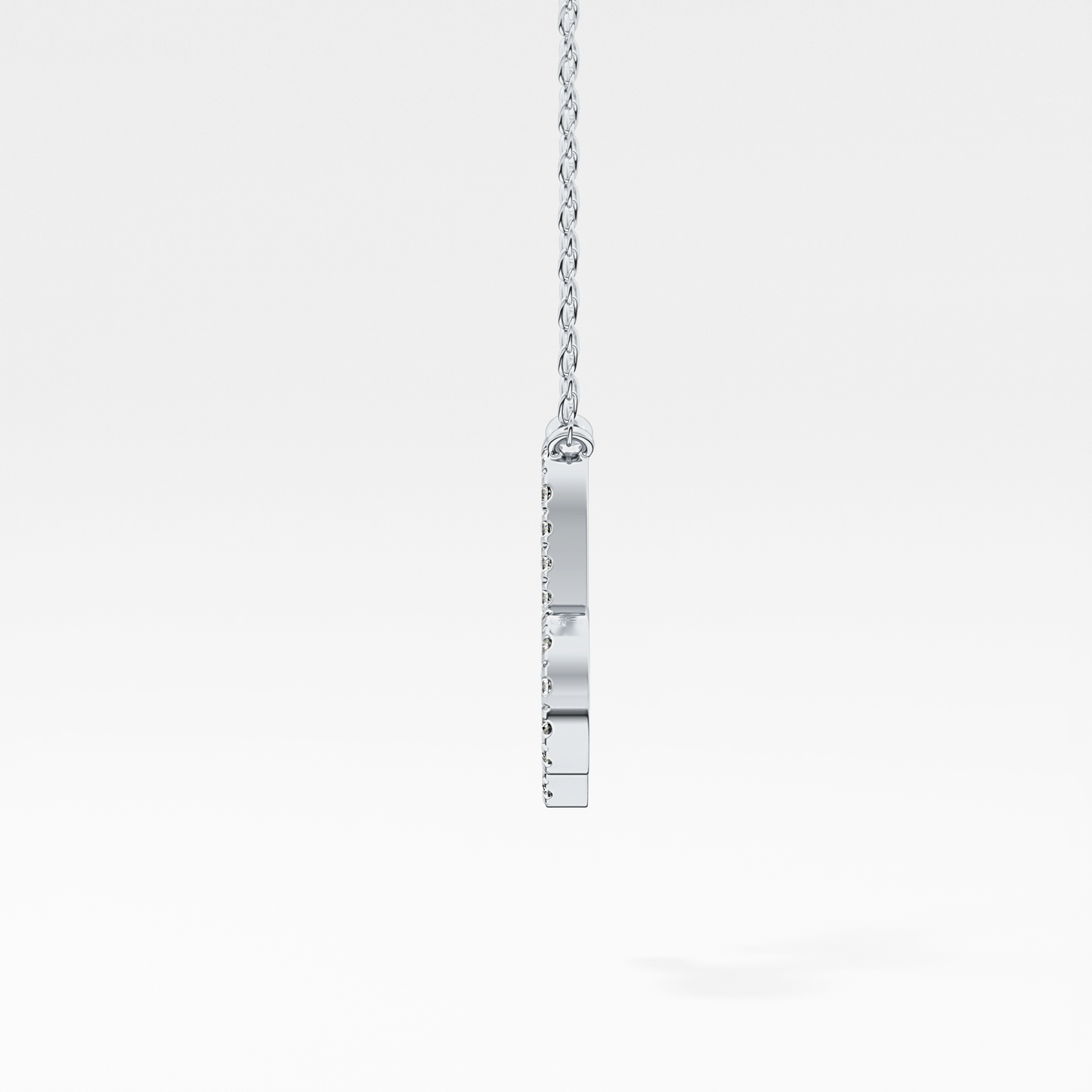 0.108 TCW Round Lab Grown Diamond Capricorn Zodiac Sign Necklace