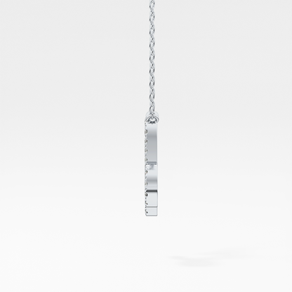 0.108 TCW Round Lab Grown Diamond Capricorn Zodiac Sign Necklace