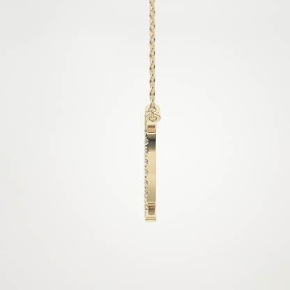 0.13 TCW Round Lab Grown Diamond Gemini Zodiac Sign Necklace