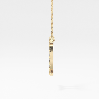 0.13 TCW Round Lab Grown Diamond Gemini Zodiac Sign Necklace