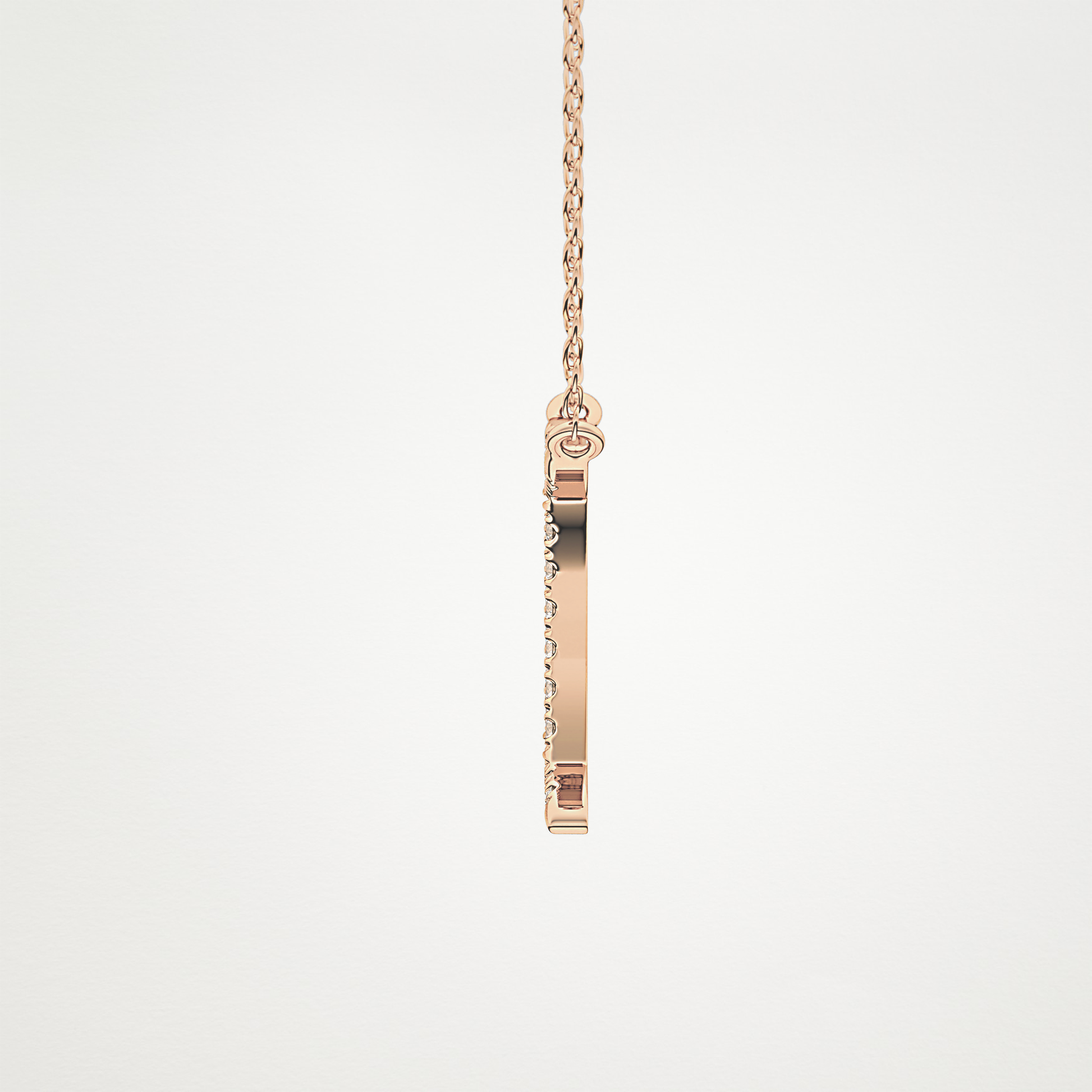 0.13 TCW Round Lab Grown Diamond Gemini Zodiac Sign Necklace