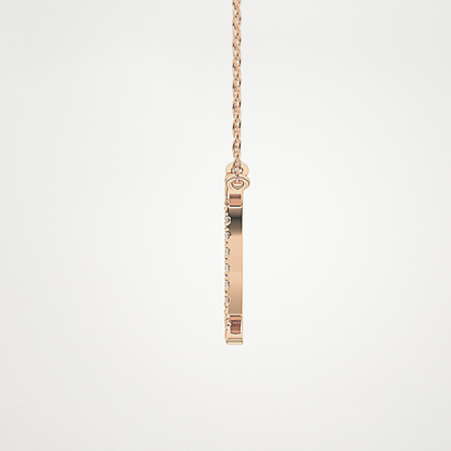 0.13 TCW Round Lab Grown Diamond Gemini Zodiac Sign Necklace