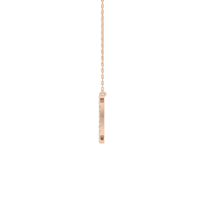 0.13 TCW Round Lab Grown Diamond Gemini Zodiac Sign Necklace