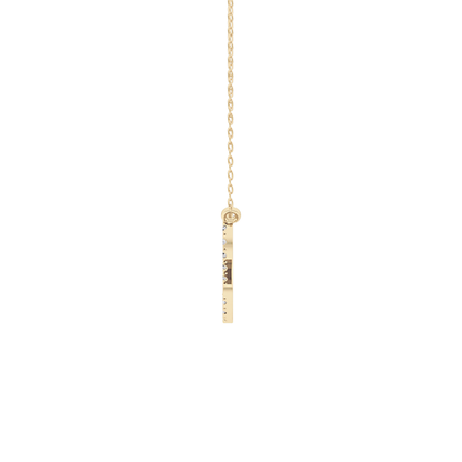 0.14 TCW Round Lab Grown Diamond Leo Zodiac Sign Necklace