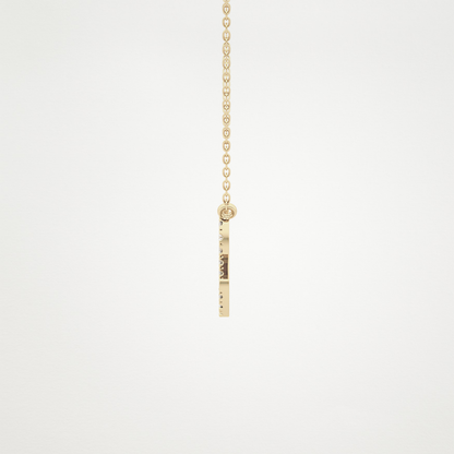 0.14 TCW Round Lab Grown Diamond Leo Zodiac Sign Necklace