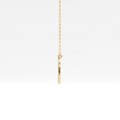 0.14 TCW Round Lab Grown Diamond Leo Zodiac Sign Necklace