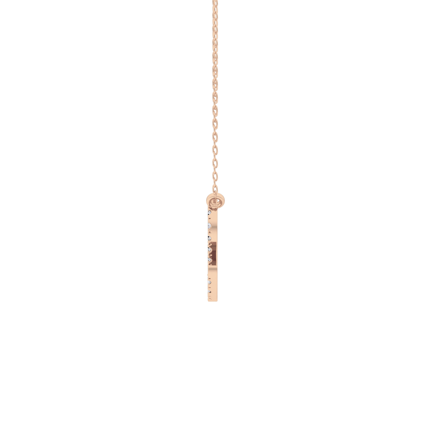 0.14 TCW Round Lab Grown Diamond Leo Zodiac Sign Necklace