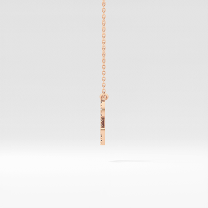 0.14 TCW Round Lab Grown Diamond Leo Zodiac Sign Necklace