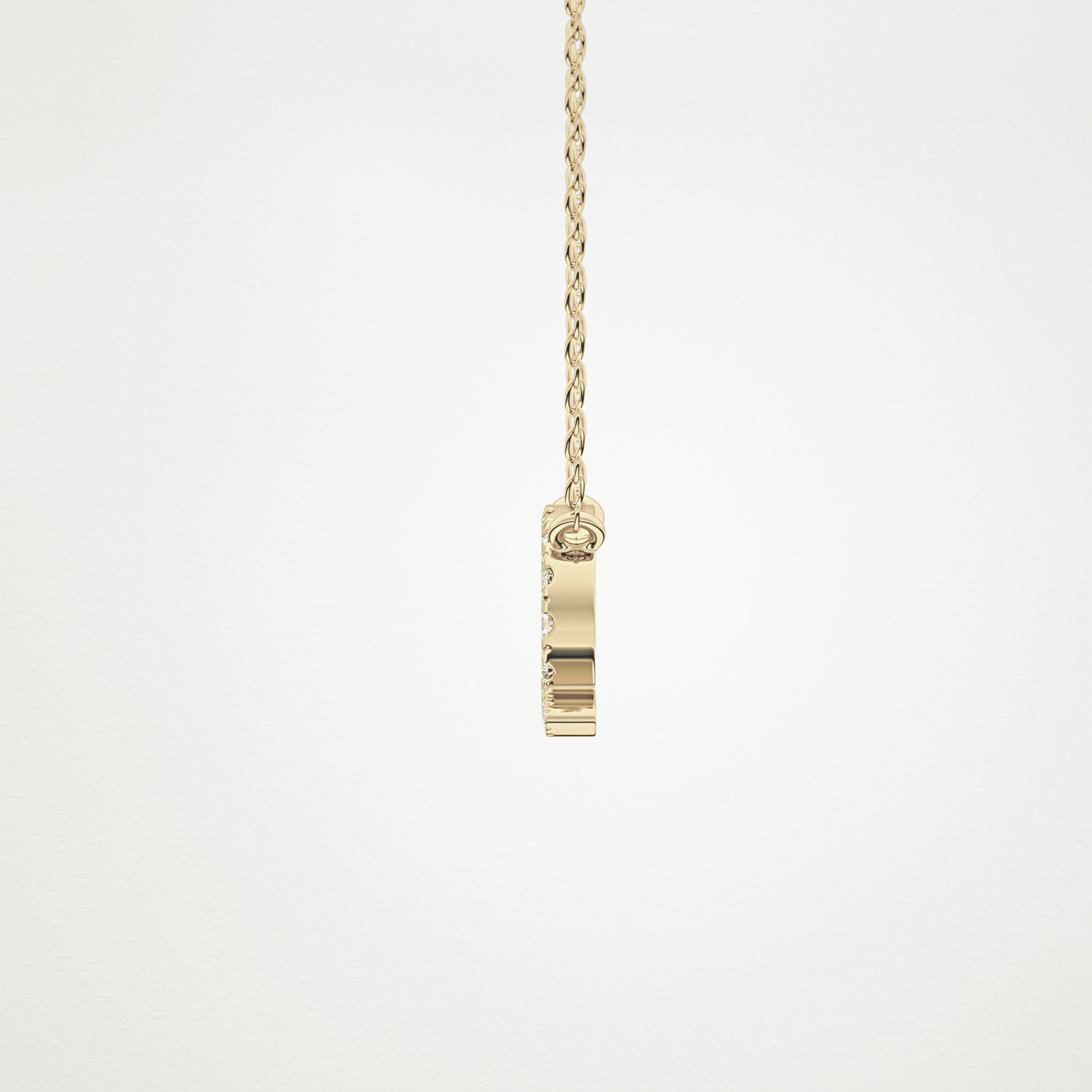 0.101 TCW Round Lab Grown Diamond Libra Zodiac Sign Necklace