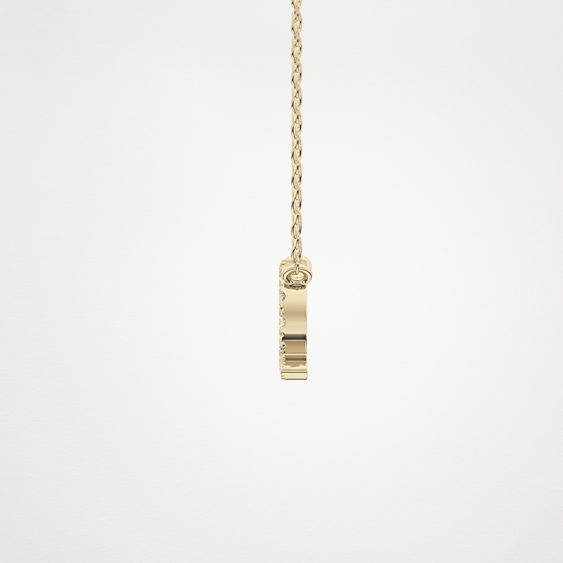 0.101 TCW Round Lab Grown Diamond Libra Zodiac Sign Necklace