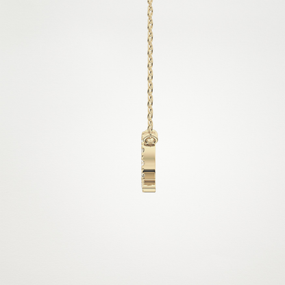 0.101 TCW Round Lab Grown Diamond Libra Zodiac Sign Necklace