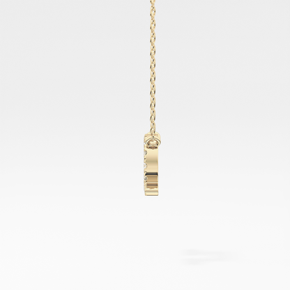 0.101 TCW Round Lab Grown Diamond Libra Zodiac Sign Necklace