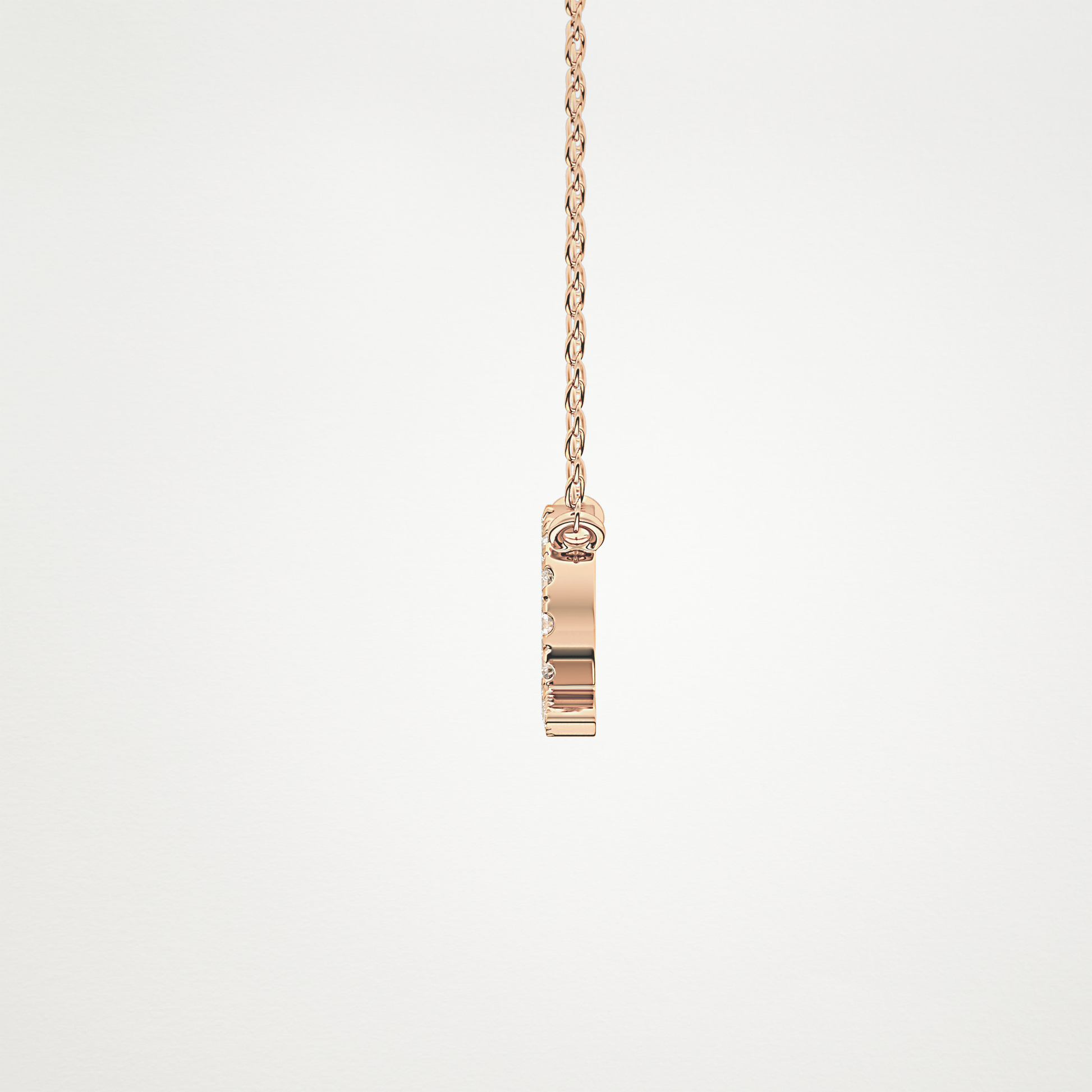 0.101 TCW Round Lab Grown Diamond Libra Zodiac Sign Necklace