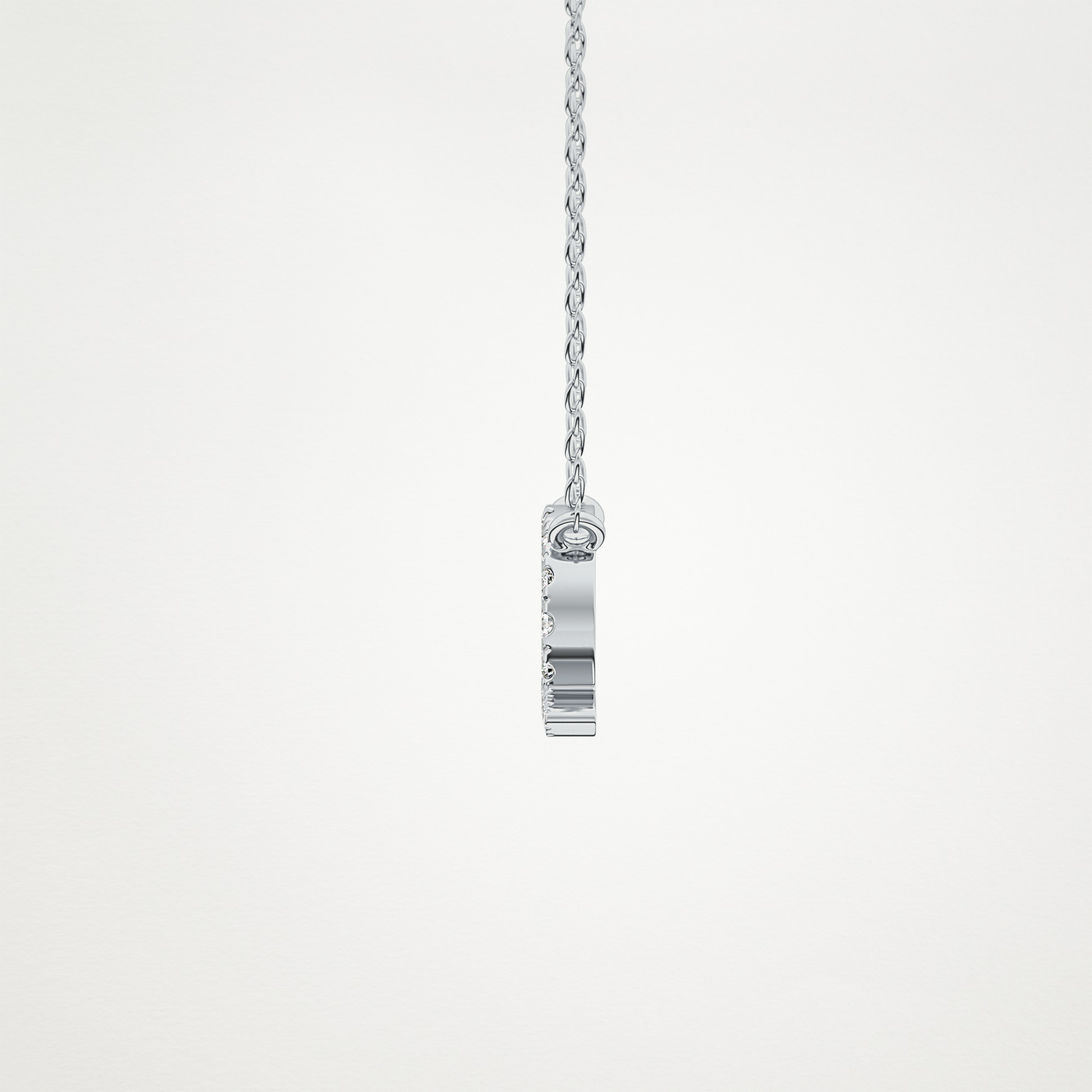 0.101 TCW Round Lab Grown Diamond Libra Zodiac Sign Necklace