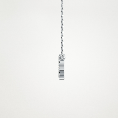 0.101 TCW Round Lab Grown Diamond Libra Zodiac Sign Necklace