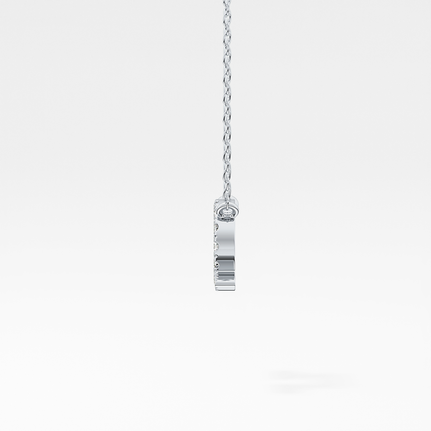 0.101 TCW Round Lab Grown Diamond Libra Zodiac Sign Necklace