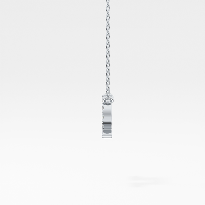 0.101 TCW Round Lab Grown Diamond Libra Zodiac Sign Necklace